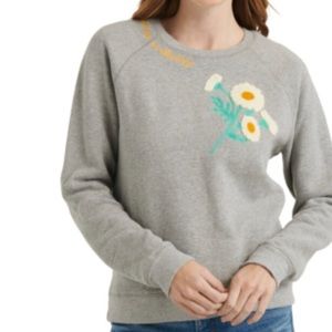 Lucky Brand Women's Long Sleeve Crew Neck Daisy Fresh Sweatshirt size L